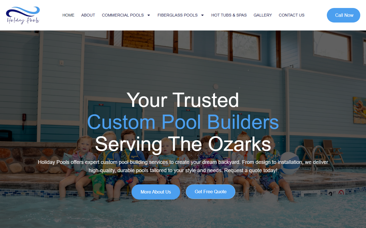 417holidaypools.com screenshot