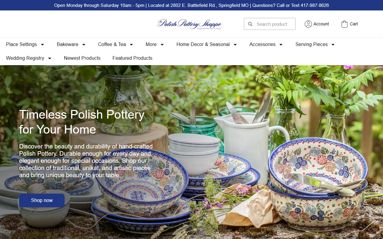 417polishpottery.com screenshot