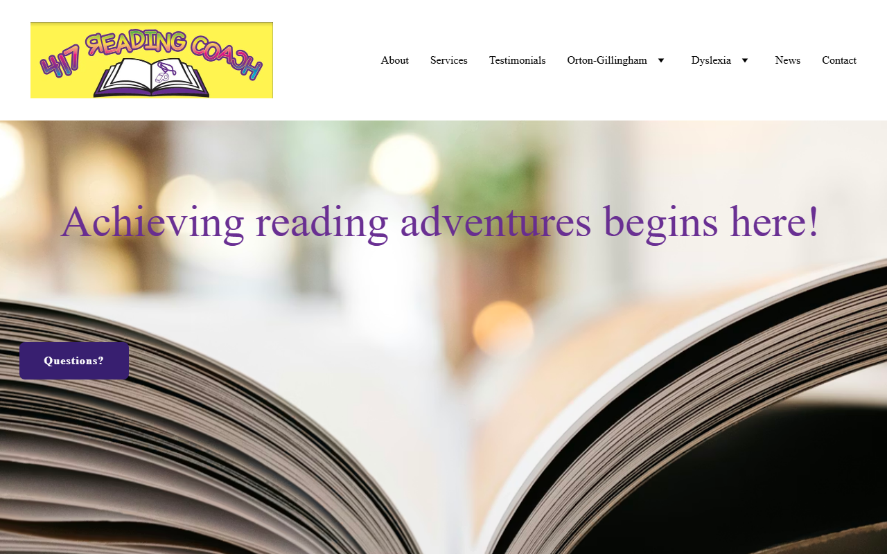 417readingcoach.com screenshot