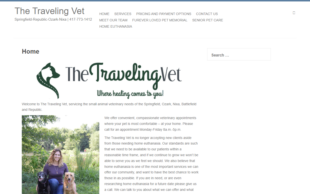 417travelingvet.com screenshot