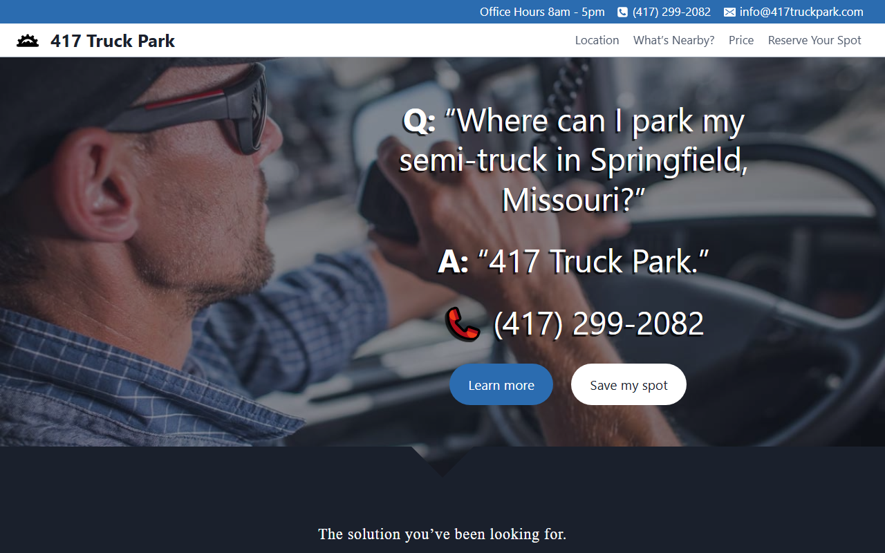 417truckparking.com screenshot