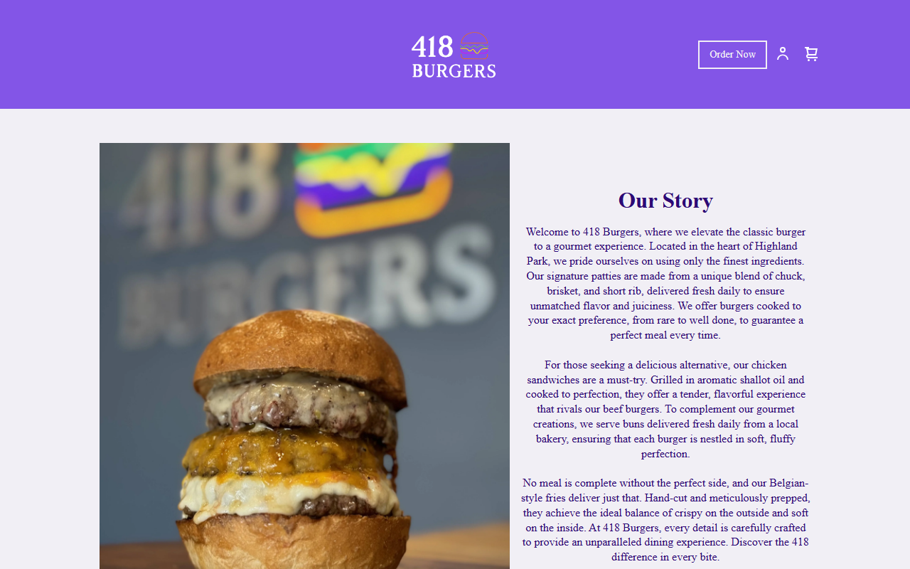 418burgers.com screenshot