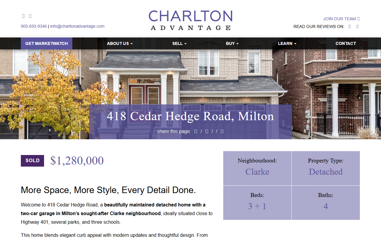 418cedarhedge.com screenshot