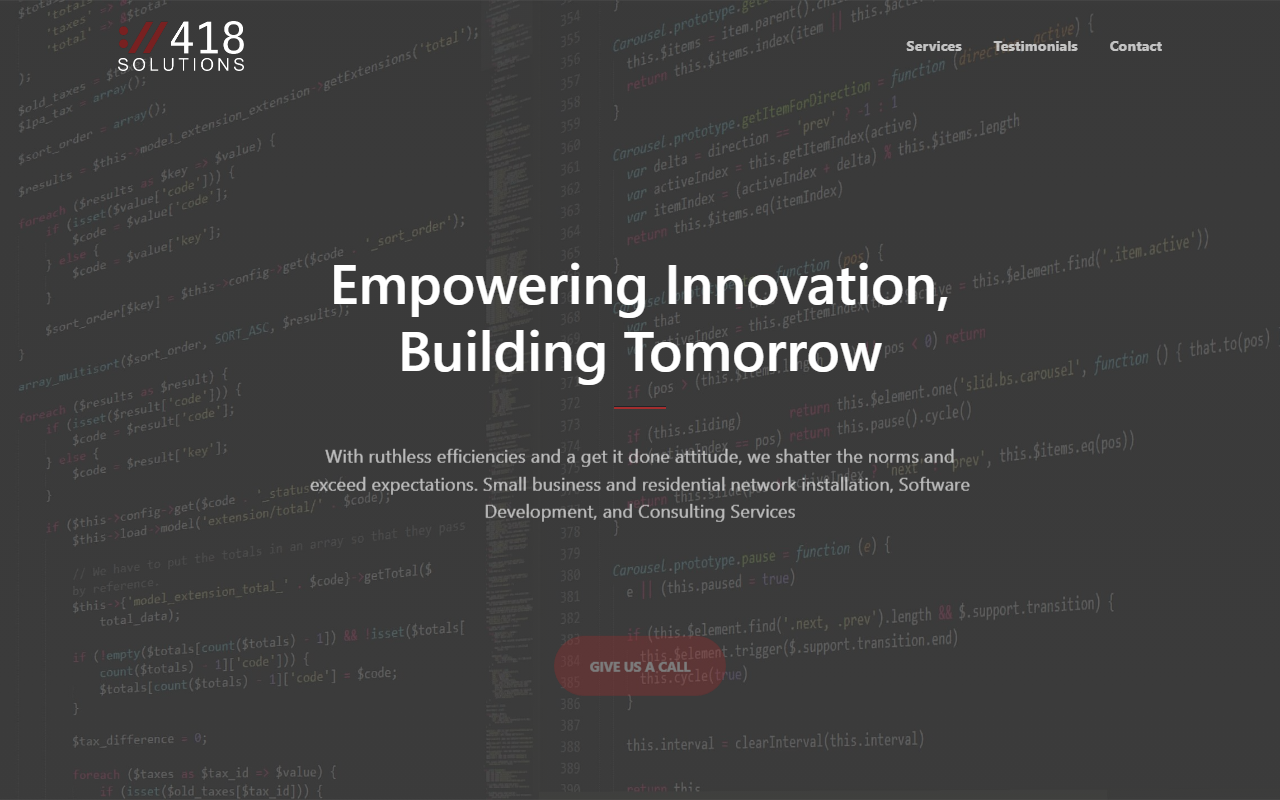 418solutions.com screenshot