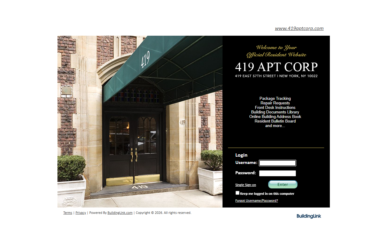 419aptcorp.com screenshot