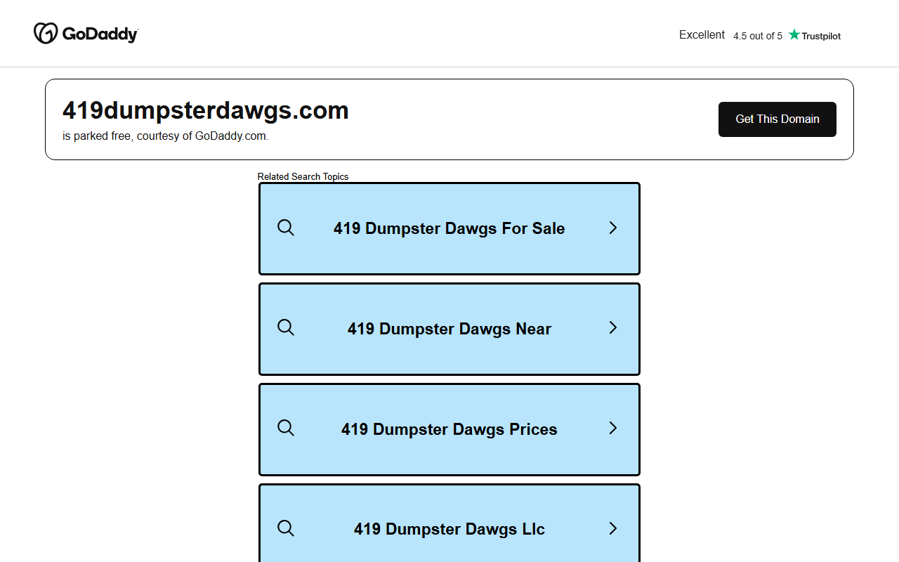 419dumpsterdawgs.com screenshot