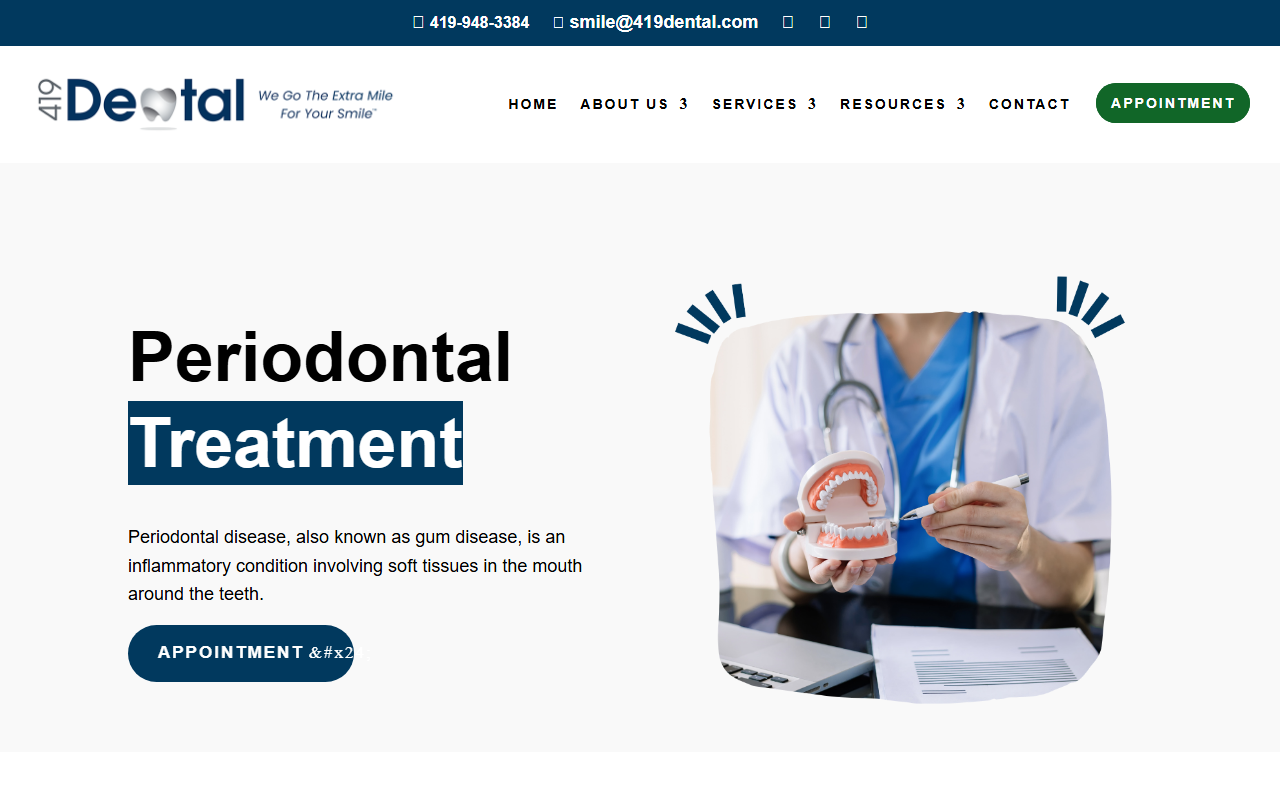 419periodontics.com screenshot