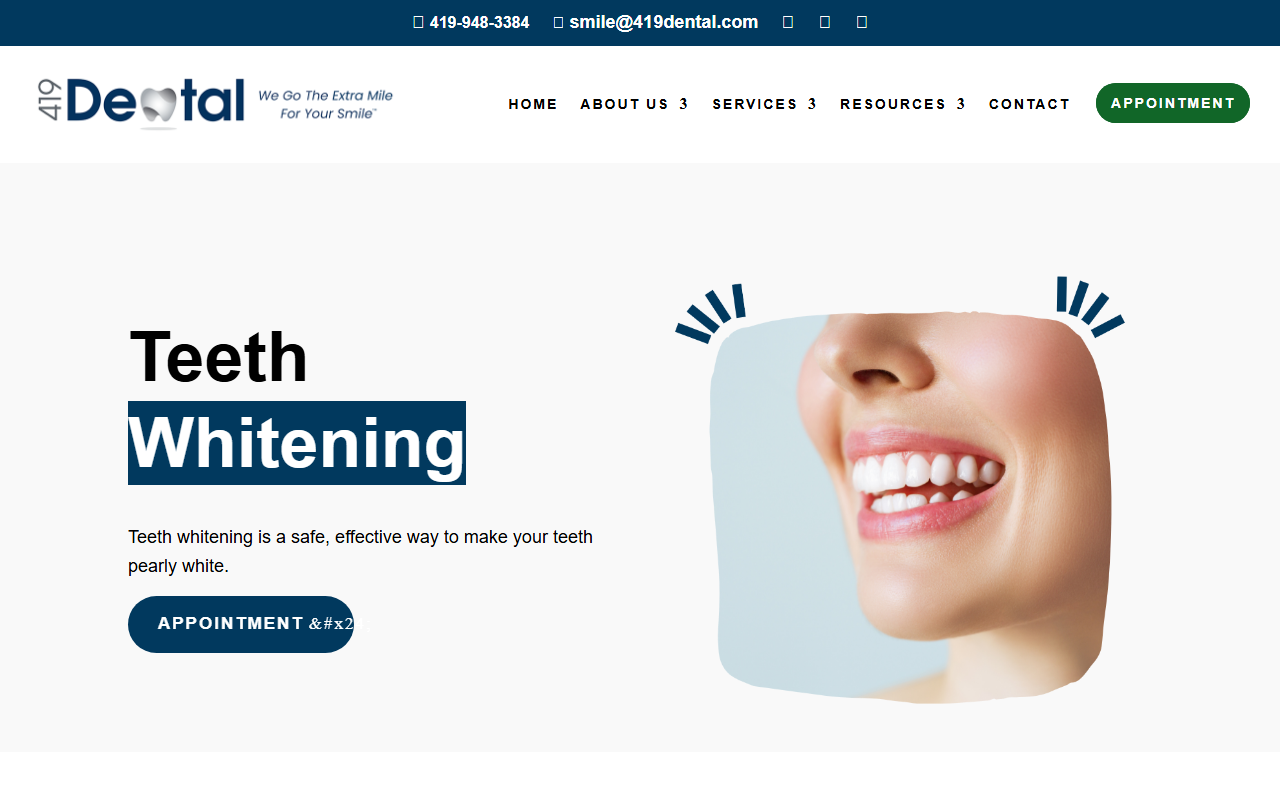 419whitening.com screenshot