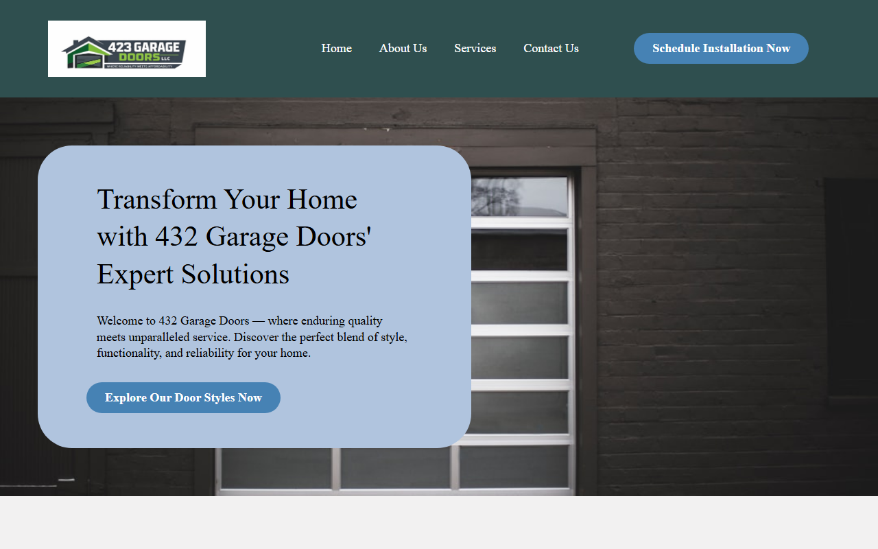 423garagedoors.com screenshot
