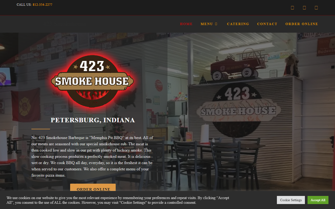 423smokehouse.com screenshot