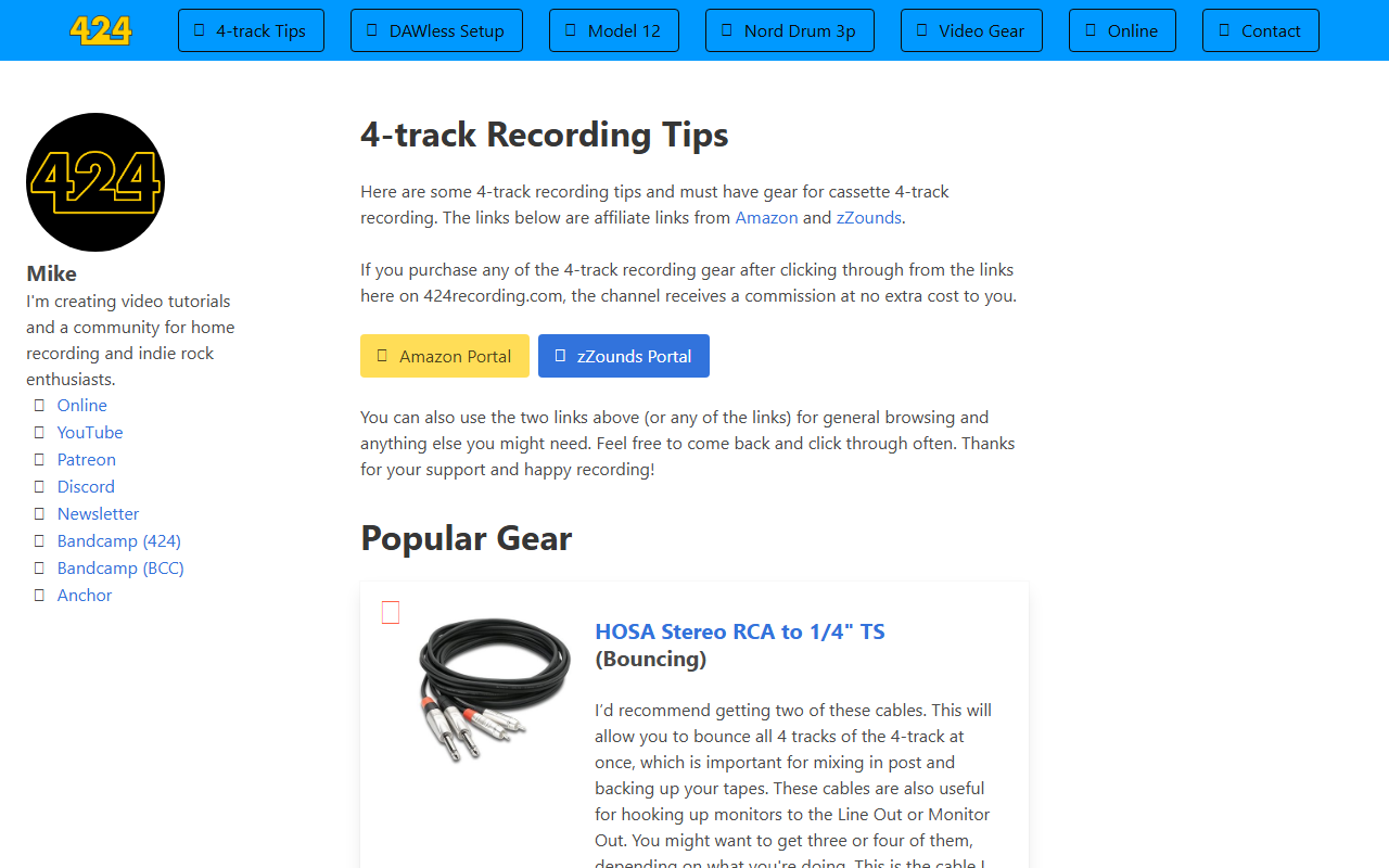 424recording.com screenshot