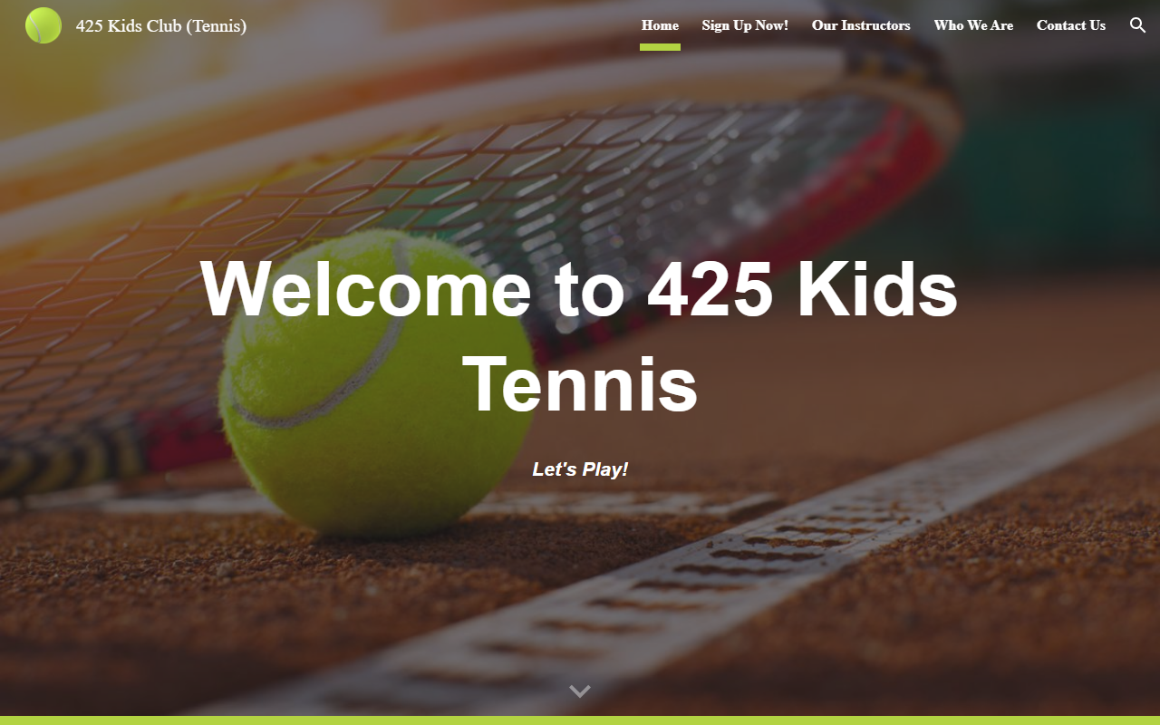 425kidstennis.com screenshot