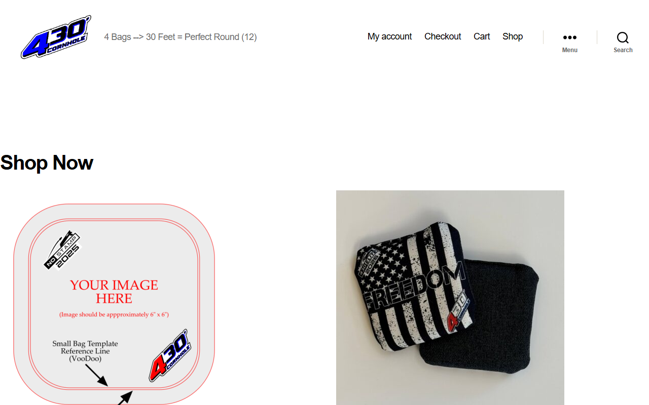430cornhole.com screenshot