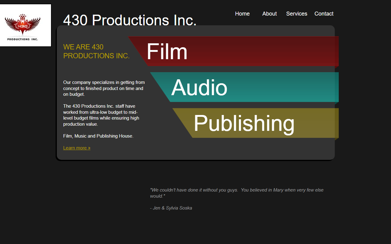 430productions.com screenshot