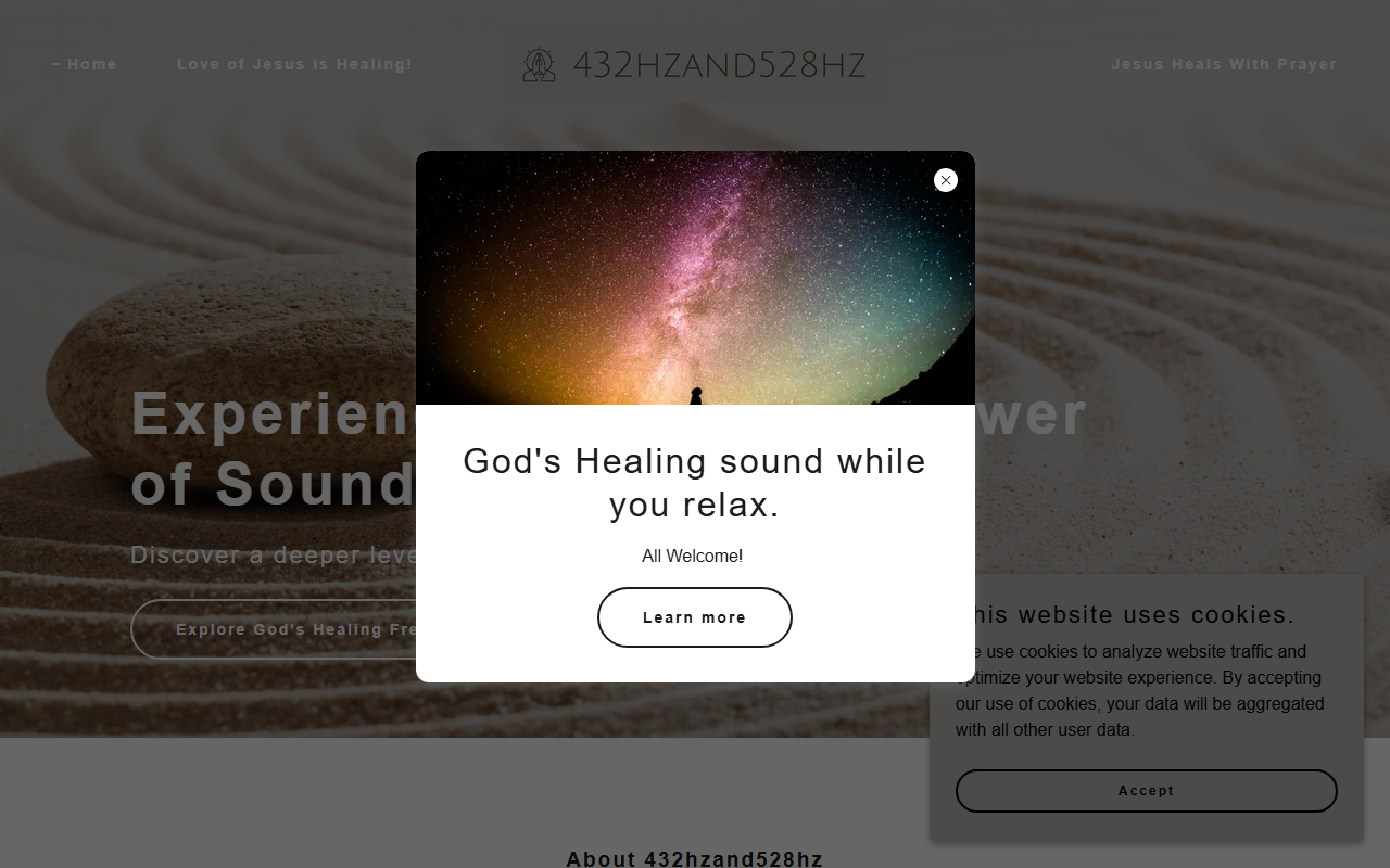 432hzand528hz.com screenshot