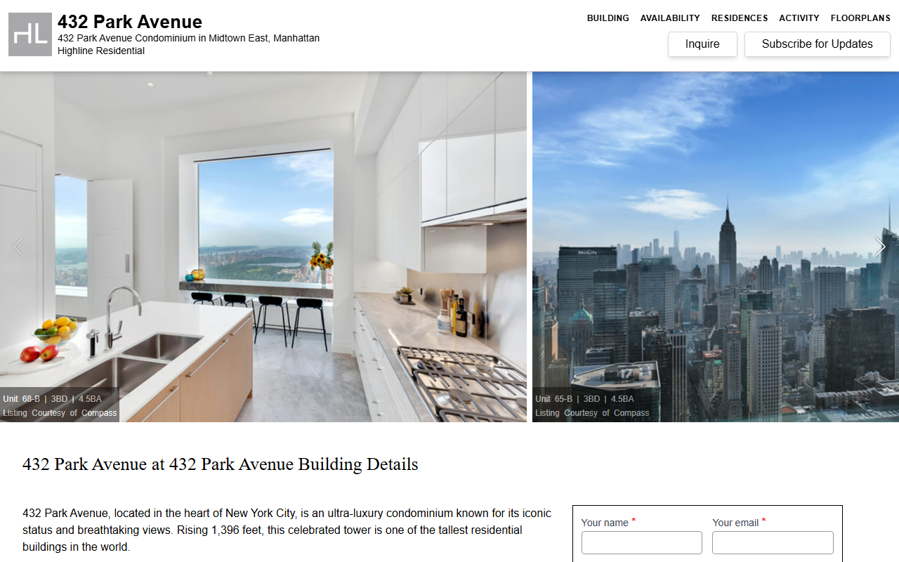 432parkaveuenyc.com screenshot