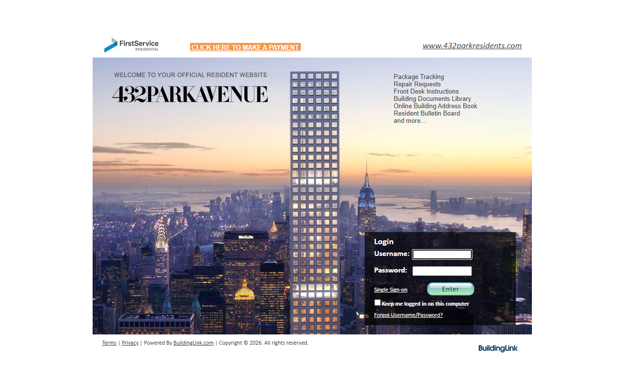 432parkresidents.com screenshot