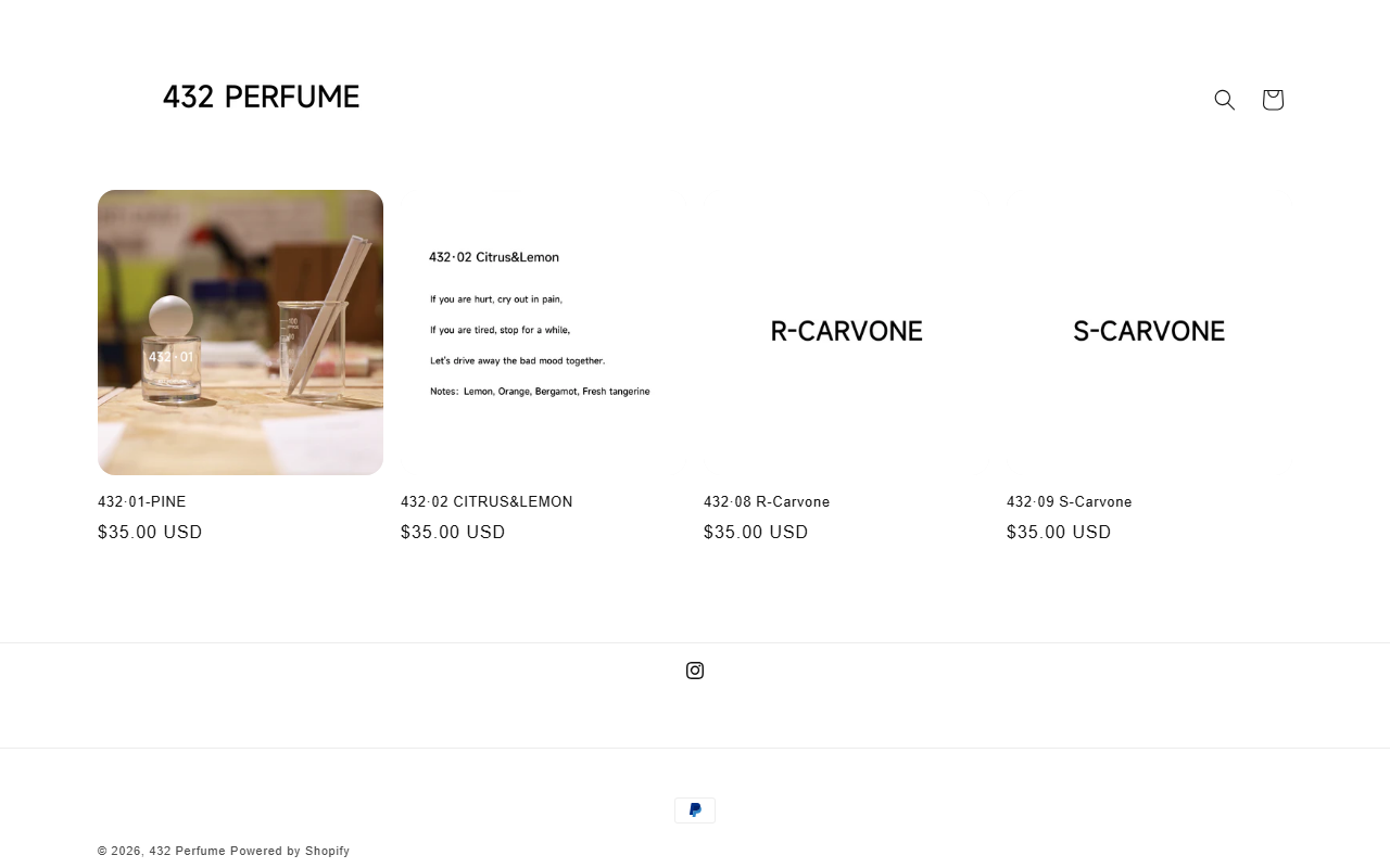 432perfume.com screenshot