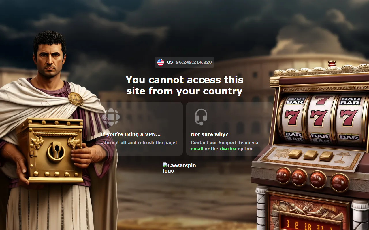 438caesarspin.com screenshot