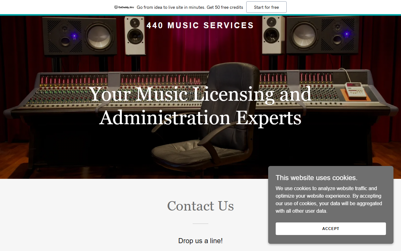 440musicservices.com screenshot
