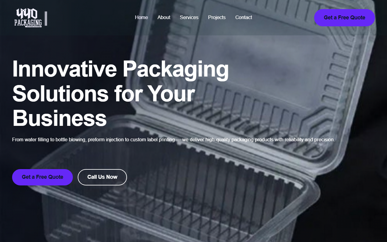 440packaging.com screenshot