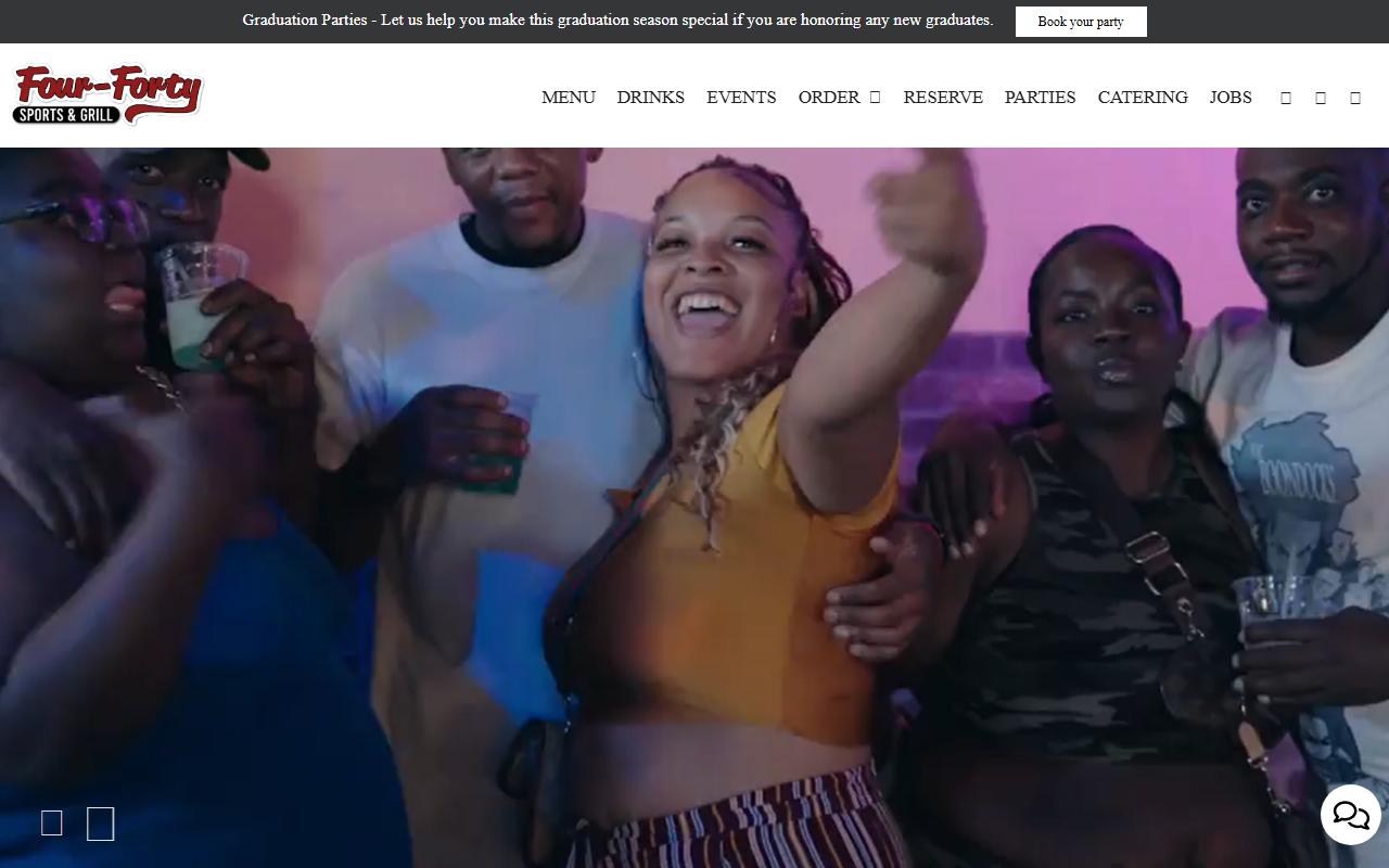440sportsgrill.com screenshot