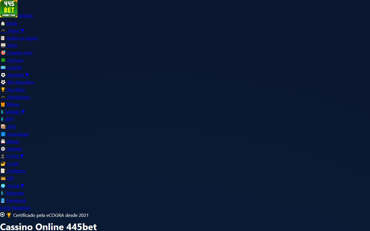 445betlogin.com screenshot