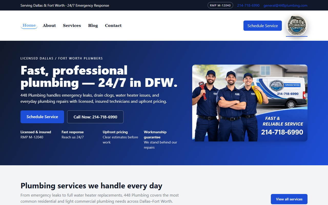 448plumbing.com screenshot