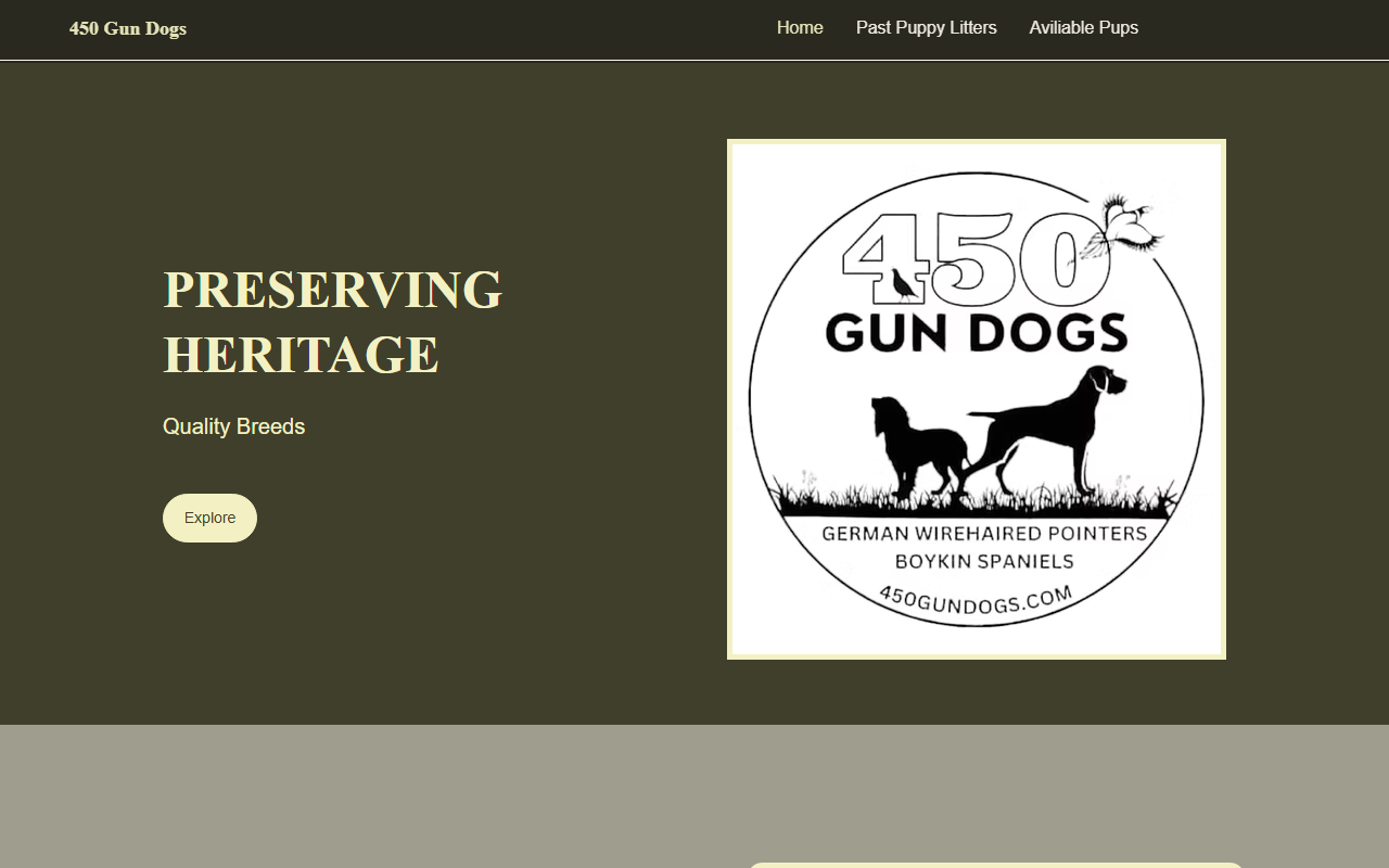450gundogs.com screenshot