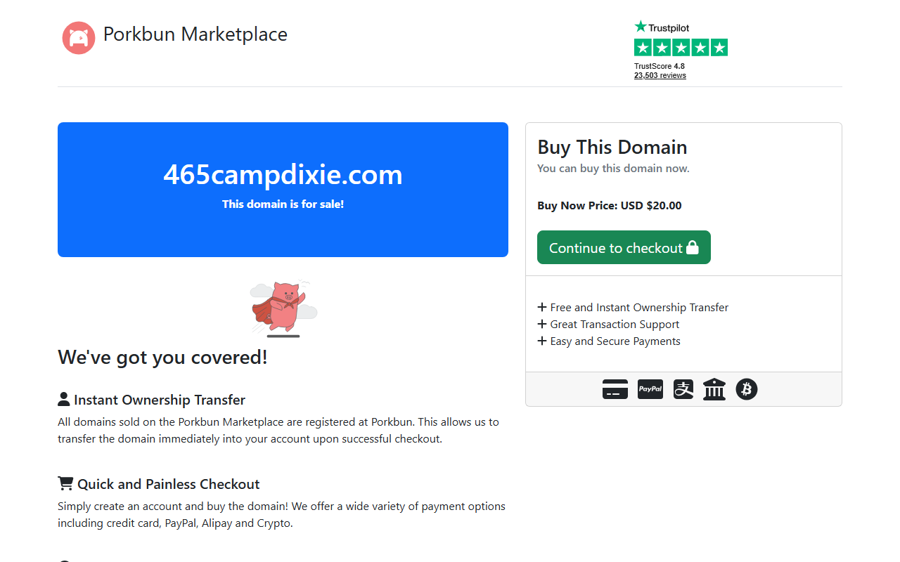 465campdixie.com screenshot