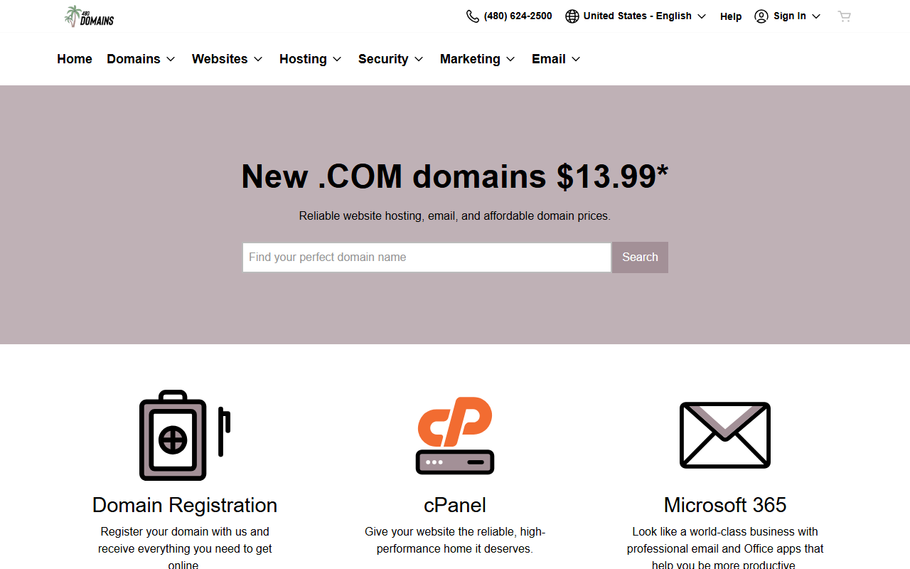 480domains.com screenshot