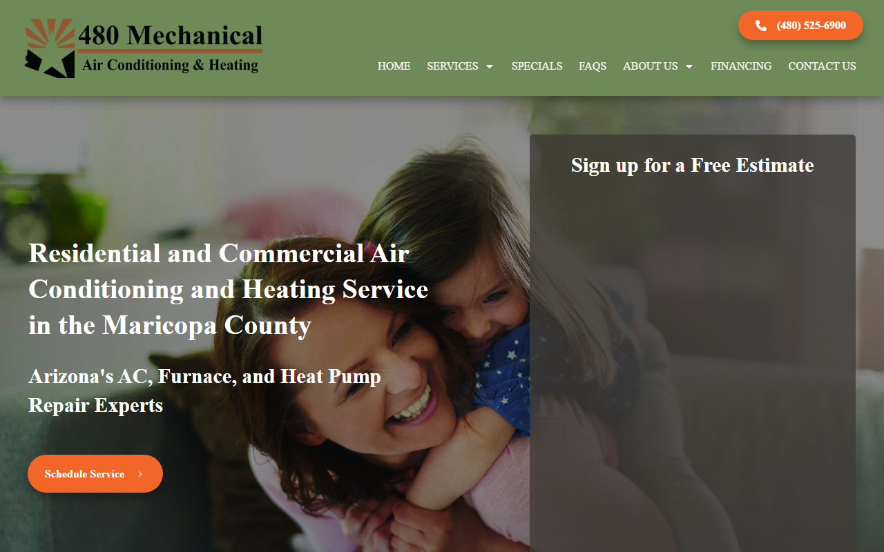 480mechanical.com screenshot
