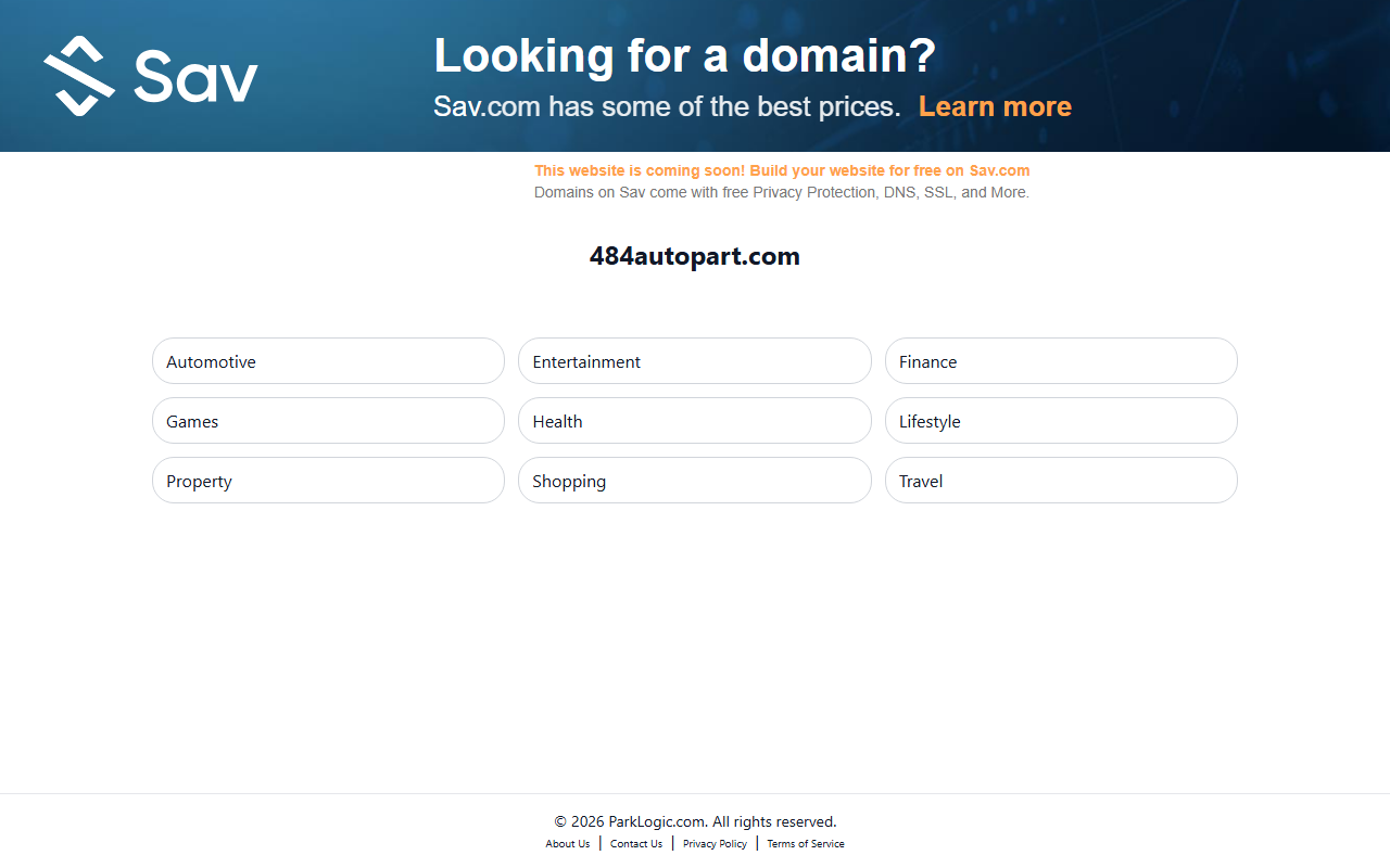 484autopart.com screenshot