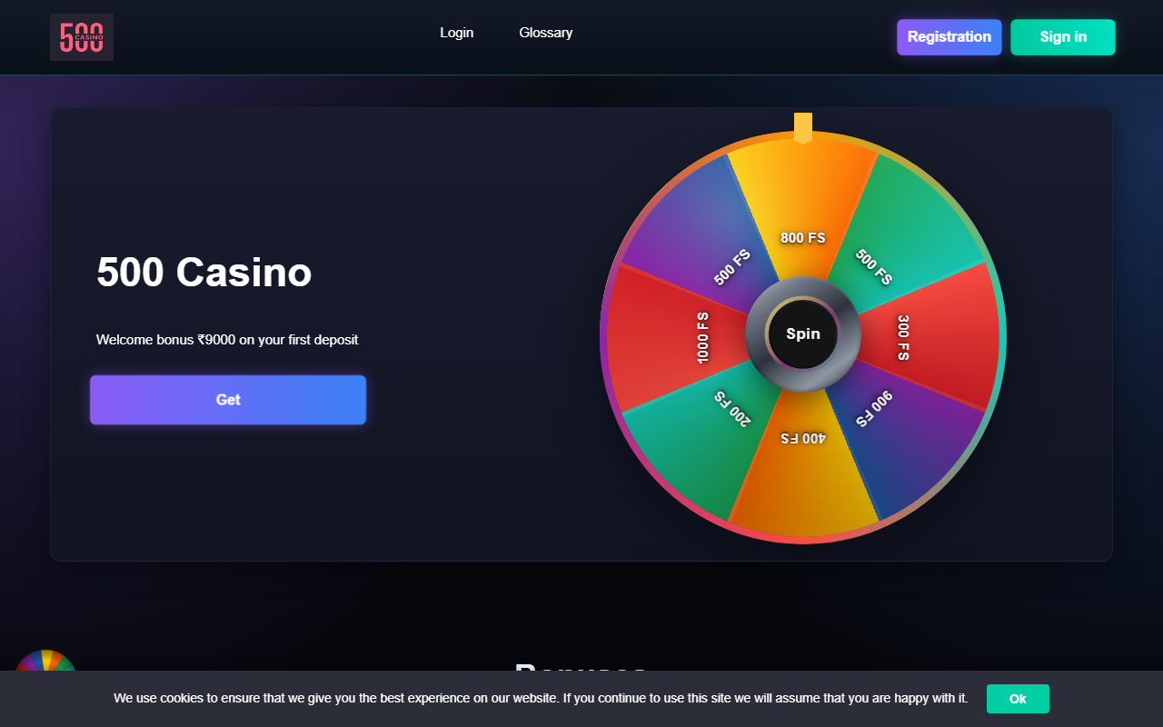 500-casino-india.com screenshot