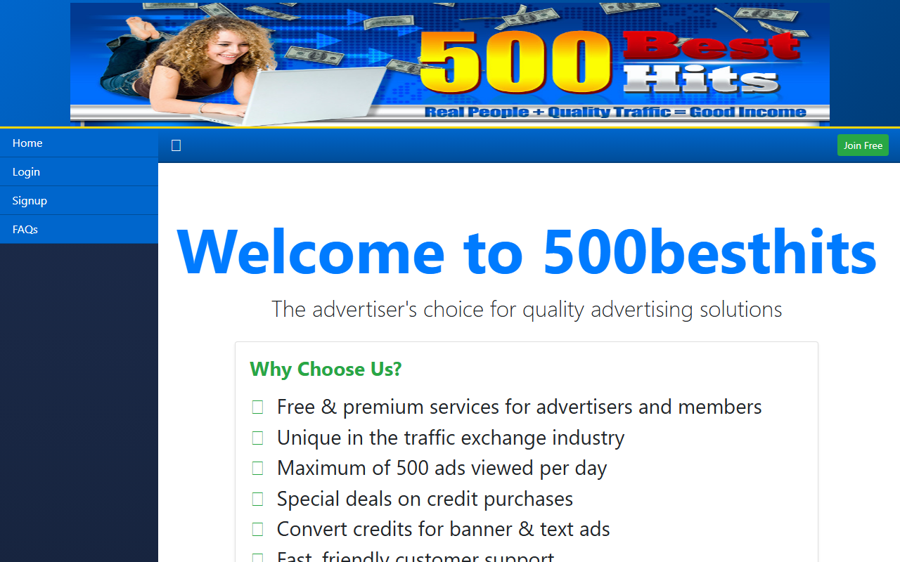 500besthits.com screenshot