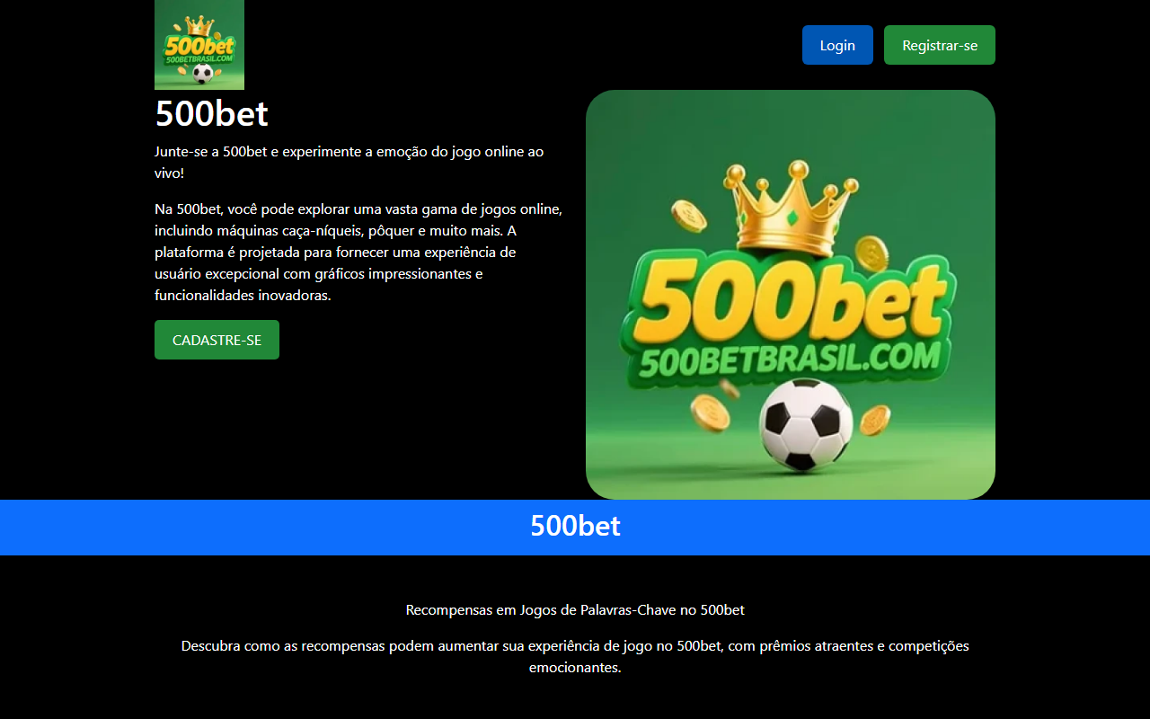 500betbrasil.com screenshot