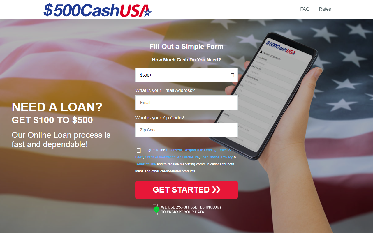 500cash-usa.com screenshot