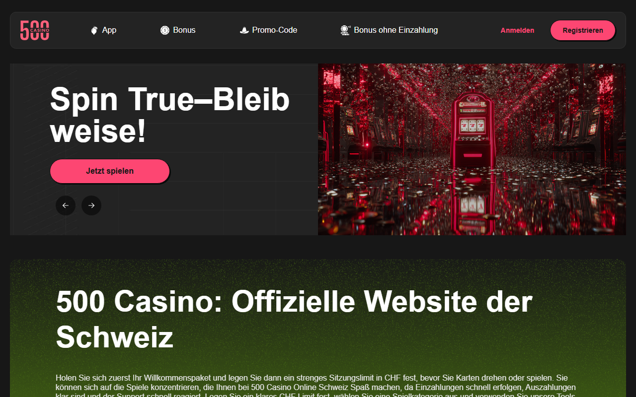 500casino-ch.com screenshot
