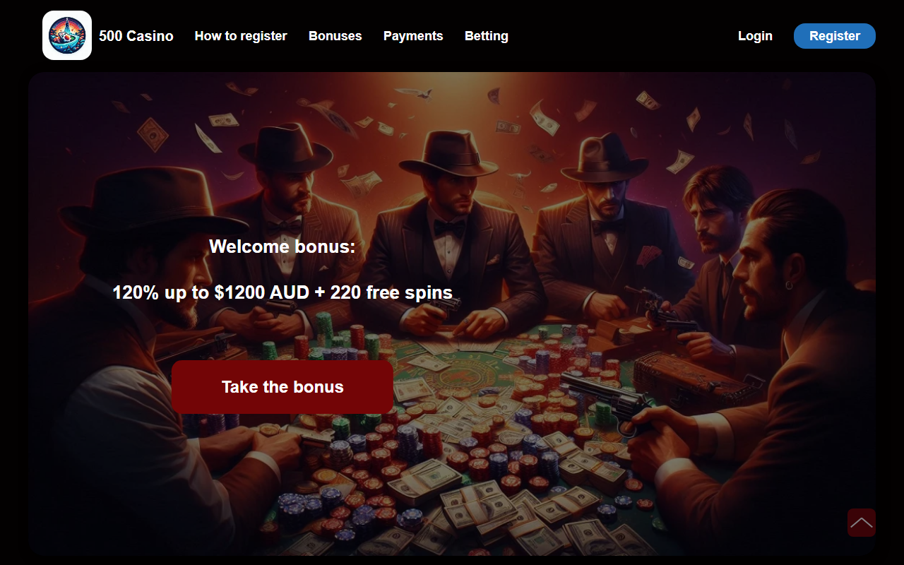 500casinoau.com screenshot