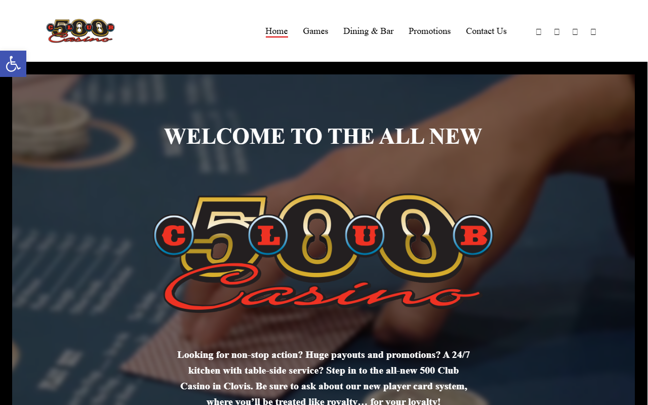 500clubcasino.com screenshot