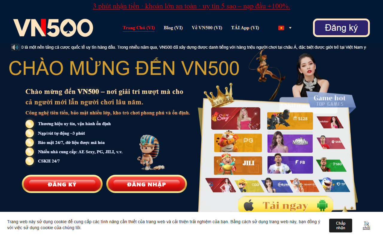 500dangtin.com screenshot