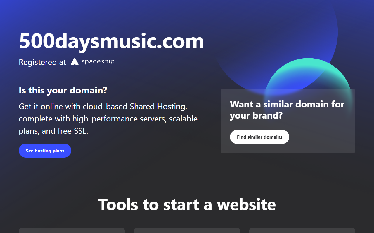 500daysmusic.com screenshot