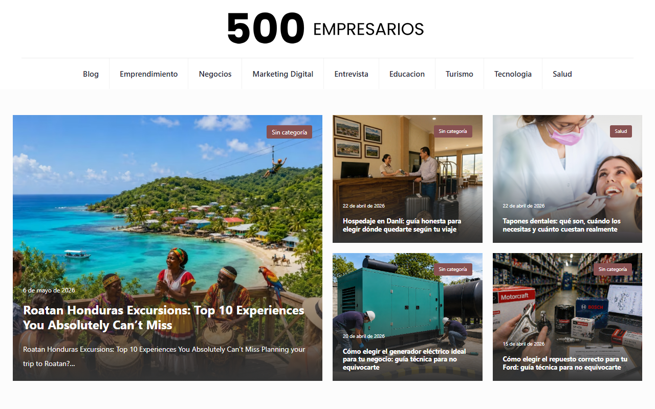 500empresarios.com screenshot
