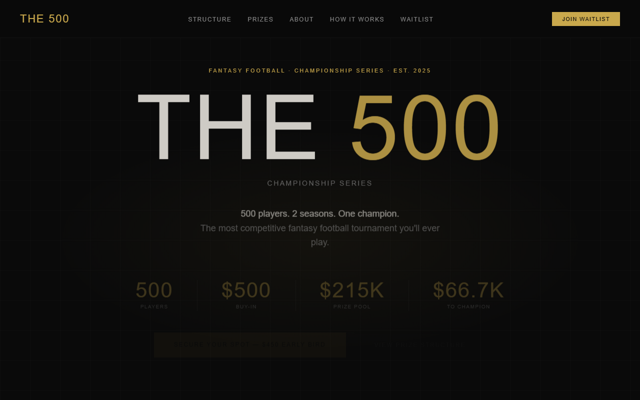 500fantasy.com screenshot
