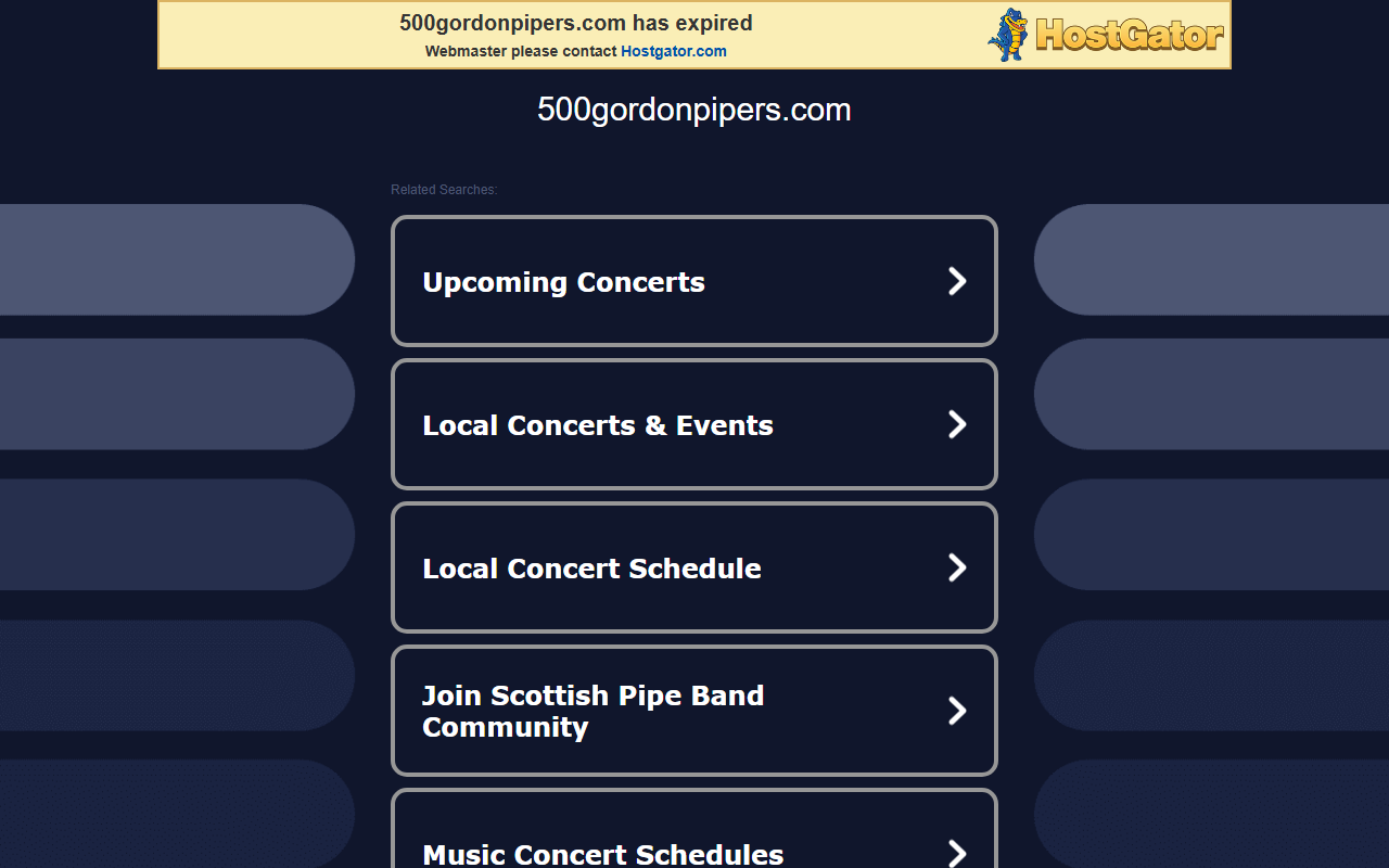 500gordonpipers.com screenshot