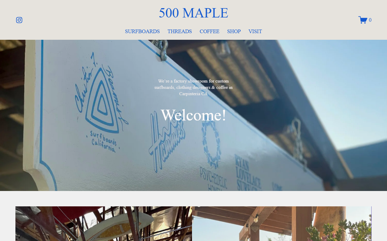 500mapleshop.com screenshot