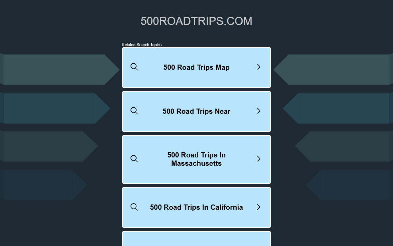 500roadtrips.com screenshot