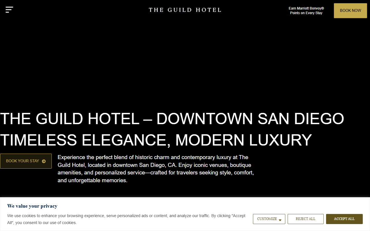 500westhotelsd.com screenshot