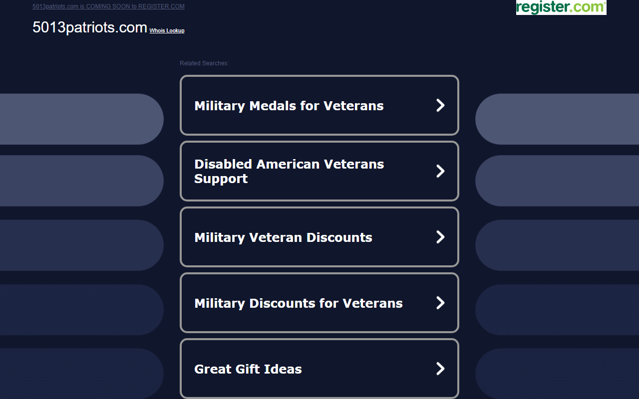 5013patriots.com screenshot