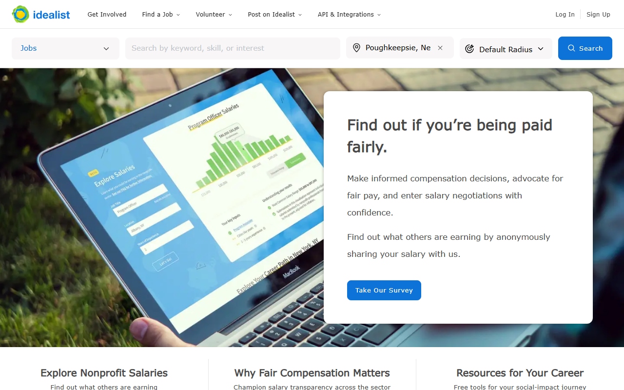 501c3salaries.com screenshot